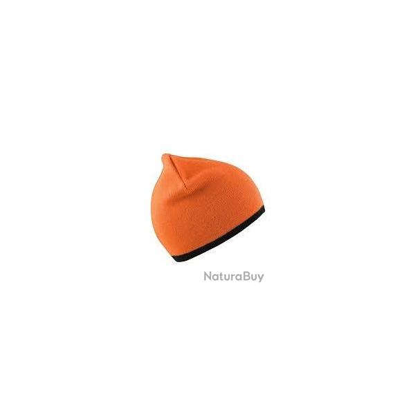 Bonnet rversible olive/orange