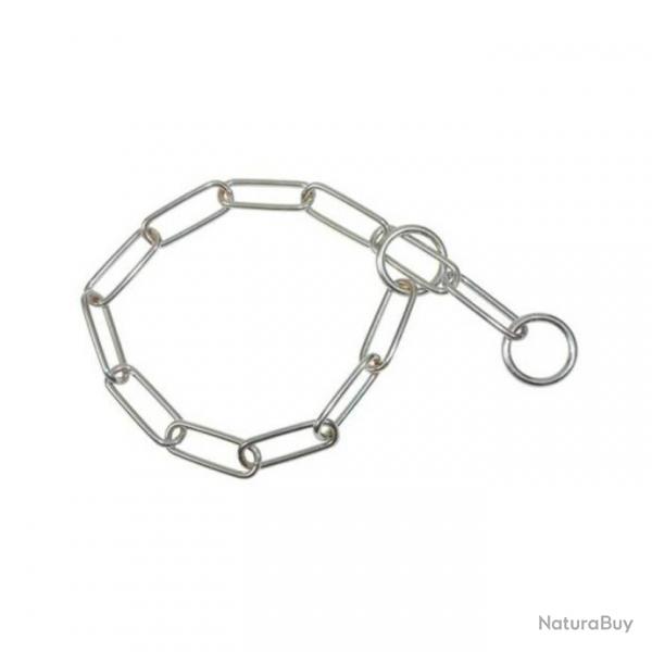 Collier chainette 63cm*4mm en acier chrom pour chien