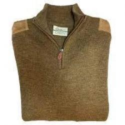 Pull col zippe marron Lovergreen taille M
