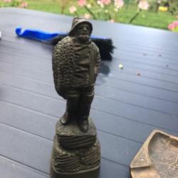 Pêcheur en bronze  de 13 cm