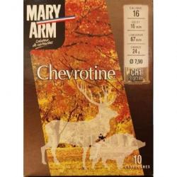 Cartouches Mary Arm Chevrotine 9 grains 24g BG - Cal. 16 x10 boites