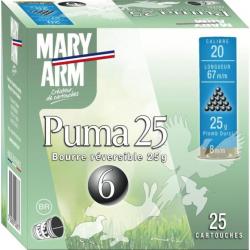 Cartouches Mary Arm Puma 25 BR - Cal. 20 x10 boites