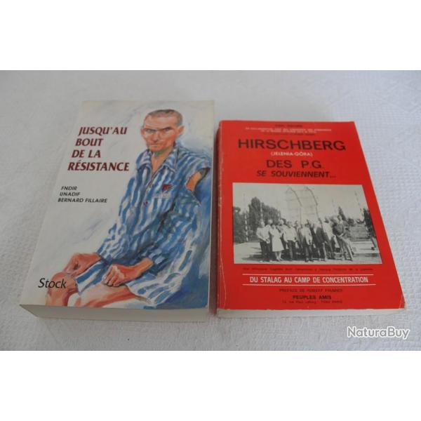 Lot 2 livres prisonniers de guerre et dports rsistants