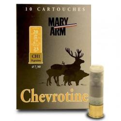 Cartouches Mary Arm Chevrotine 9 grains 24g BG - Cal. 20 x10 boites