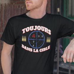 Tshirt Toujours dans la cible, TLD, Tir Sportif Français, T-Shirt toutes tailles, NEUF !