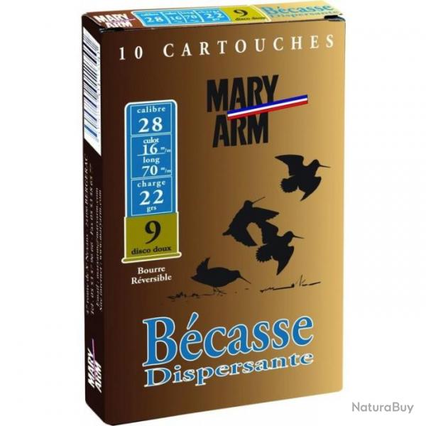 Cartouches Mary Arm Becasse Dispersante 22g BB - Cal. 28 x10 boites