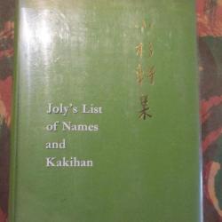 livre jol'is list of names and kakihan