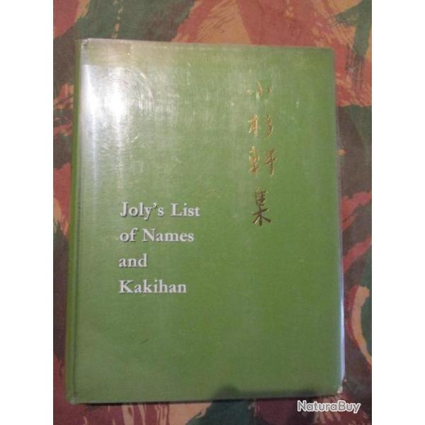 livre jol'is list of names and kakihan