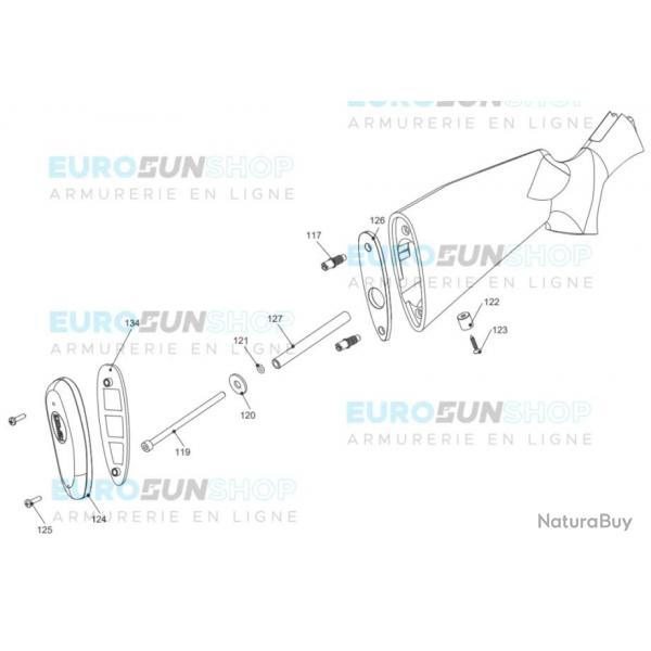 CALE DE CROSSE POUR BROWNING BAR MK3 - B525 - WINCHESTER SX4 NEUF