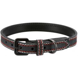 Collier cuir M-L 39-47 cm/20 mm anthracite pour chien