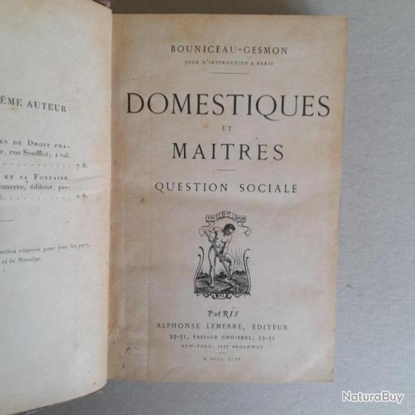 Domestiques et Matres,  propos de quelques crimes rcents : question sociale