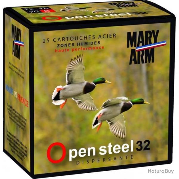 Cartouches Mary Arm Open Steel 32 Acier plomb n6 BJ - Cal. 12 x2 boites