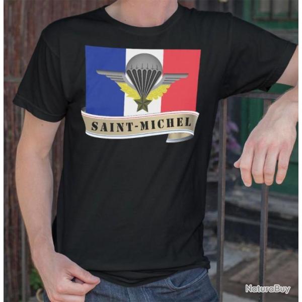 Tshirt Militaire Saint-Michel patron Parachutiste France arme, T-Shirt toutes tailles, NEUF !