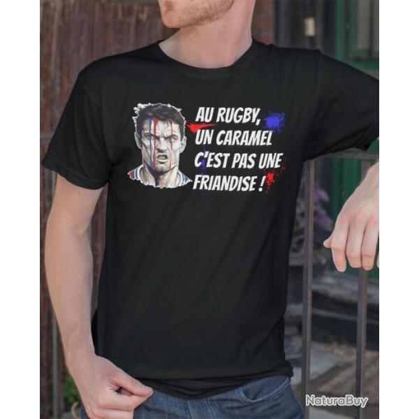 Tshirt Maillot Rugby Un Caramel Fan Ovalie France Rugbyman XV, T-Shirt toutes tailles, NEUF !