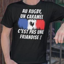 Tshirt Maillot Rugby Un Caramel Fan Ovalie France Rugbyman XV V2, T-Shirt toutes tailles, NEUF !