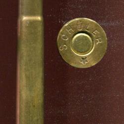 11.2 x 72 Sch&uuml;ler - balle nickel arrondie - marquage : SCH&Uuml;LER * - &eacute;tui laiton 71.4 mm