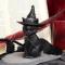 petites annonces chasse pêche : Décoration Spécial Halloween Figurine Chat Occulte Chapeau Sorcière Intérieur Extérieur Noir 13,5 cm
