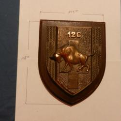 tape de bouche insigne médaille de table 126ème régiment d'infanterie