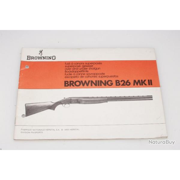 BROWNING B26 mark 2: manuel