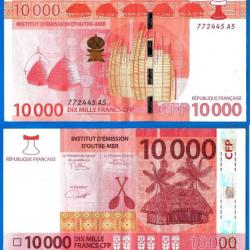 Polynesie 10000 francs 2014 Tahiti Nouvelle Caledonie Wallis Futuna CFP XFP Billet Franc Pacifique