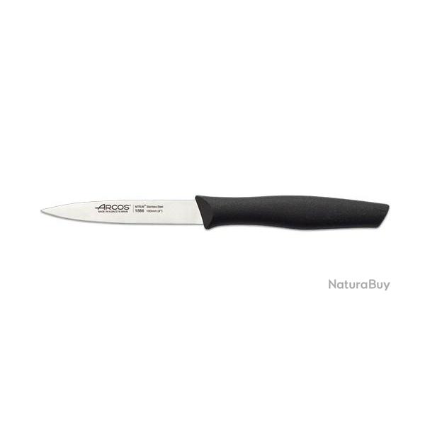 Couteau de table Arcos Nova - Office lame 100 mm manche polypropylne noir