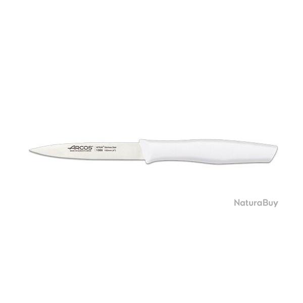 Couteau de table Arcos Nova - Office lame 100 mm manche polypropylne blanc
