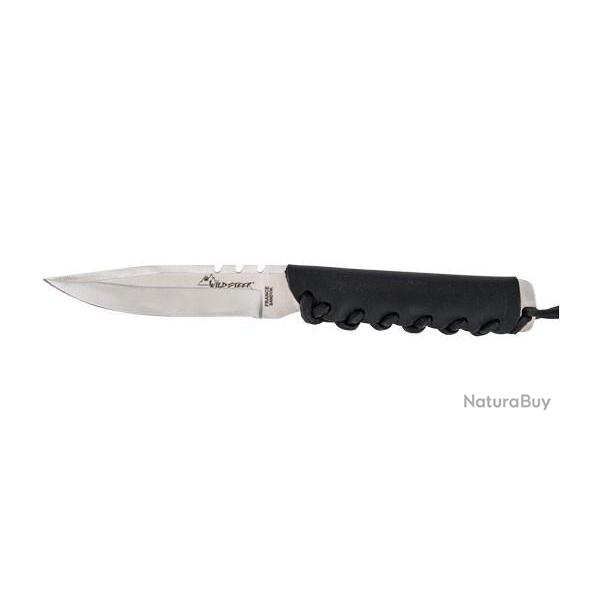Couteau fixe Wildsteer Baby Wild - 14C28N manche cuir noir