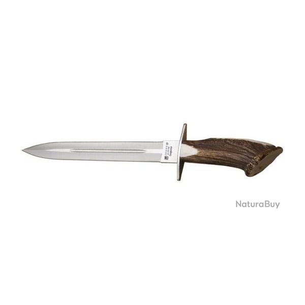 Couteau fixe Joker Dague lame 300 mm manche bois de cerf avec meule