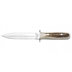 Couteau fixe Joker Dague lame 150 mm manche bois de cerf