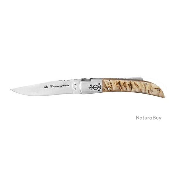 Couteau pliant Camarguais Camarguais N12 Trident forg manche en Corne de Blier