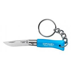 Couteau porte-clés Opinel N°02 inox manche Charme Bleu-Cyan