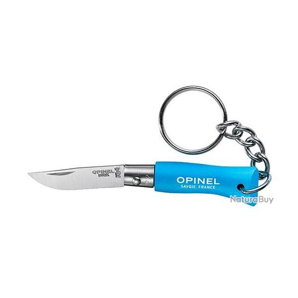 Couteau porte-cls Opinel N02 inox manche Charme Bleu-Cyan
