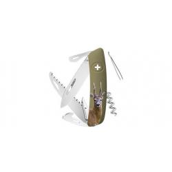 Couteau suisse Swiza D05, olive, impression Chevreuil