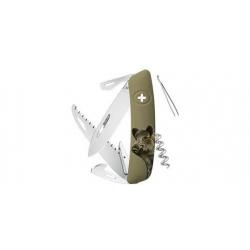 Couteau suisse Swiza D05, olive, impression Sanglier