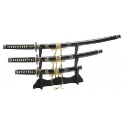 Lot de trois sabres japonais Boker magnum Hattori Hanzo Set 4 pièces