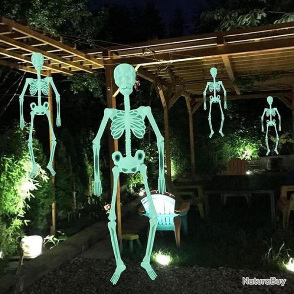 Jardin Dcoration Halloween Squelette Effrayant Mobile Fluorescent Maison Cour 90 cm A Suspendre