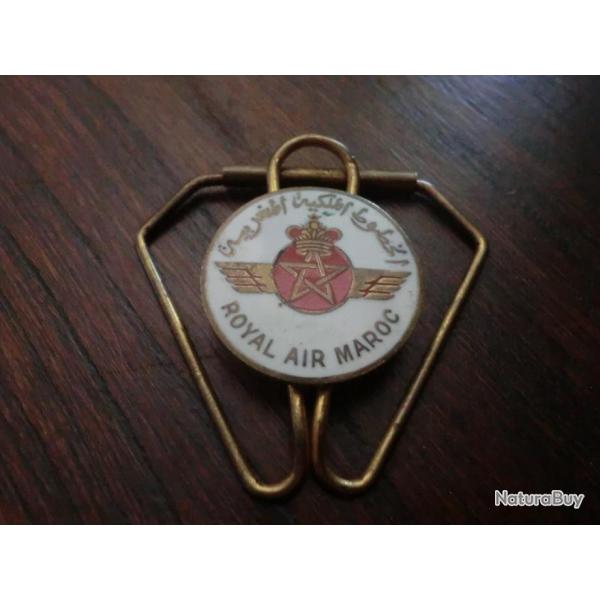 ancienne pince a billet  emaille   royal air maroc
