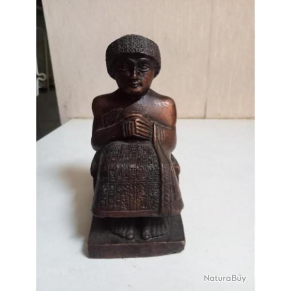 Sculpture figurine spcial bronze du muse de gudea le roi sumrien hauteur 10,5 cm