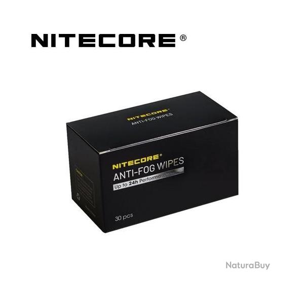 Lingettes Anti-bue Nitecore NC-CK007 - Antibactriennes - 30 pices