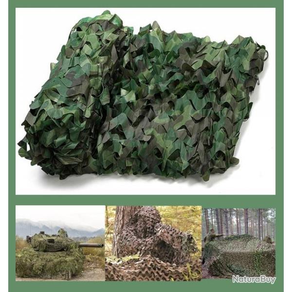 Filet de Camouflage Militaire- 10m2 - 2x5m - JUNGLE - LIVRAISON GRATUITE