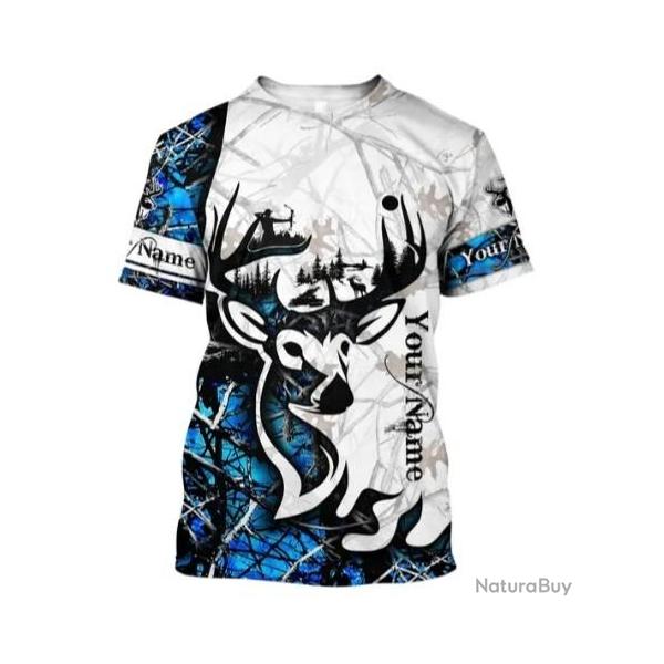 !!! SUPER PROMO !!! Tee-shirt raliste chasse. Cerf taille de S  6XL n35