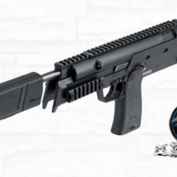 Pack Pistolet à plombs MP7 SD HECKLER & KOCH CAL 4.5MM 7,5 joules + Boîte de 500 plombs
