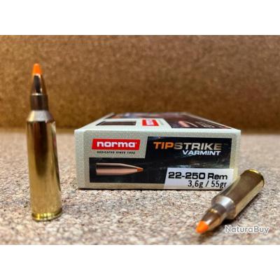 Norma 22-250 Rem. 3,6 g Tipstrike Varmint