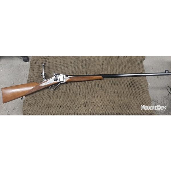 Vends etat proche du neuf Sharps 1874 sporting rifle 45-70 Pedersoli de 1996 avec dioptre long range