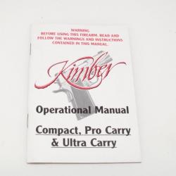KIMBER Compact,Pro Carry et Ultra Carry: Manuel