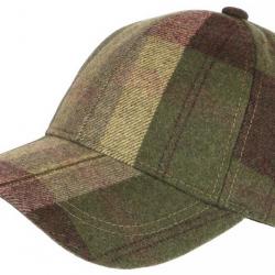 Casquette Laine Verte et Marron a Carreaux Baseball Volga Taille unique Vert