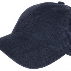 Casquette velours bleu marine cotele Tendance Baseball Sneyson Taille unique Bleu