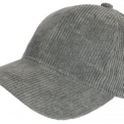 Casquette Velours Gris cotele Tendance Baseball Sneyson Taille unique Gris