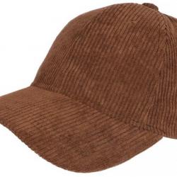 Casquette Velours Marron Cotele Tendance Baseball Sneyson Taille unique Marron