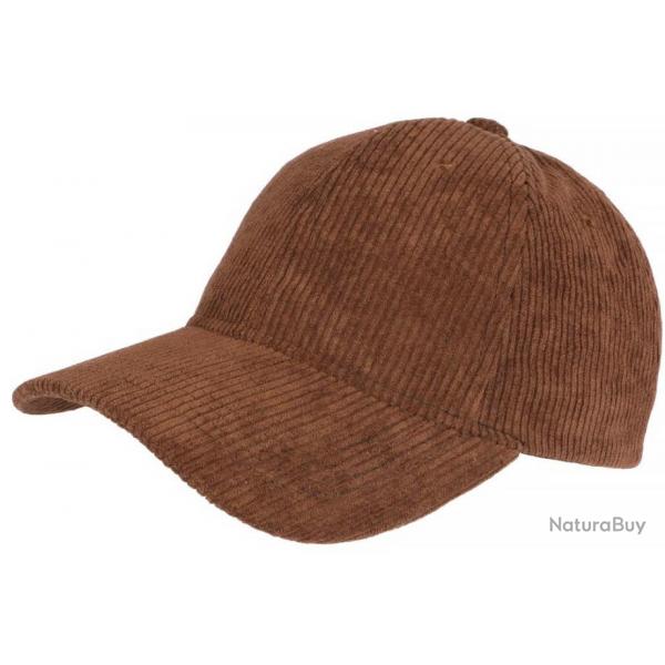 Casquette Velours Marron Cotele Tendance Baseball Sneyson Taille unique Marron